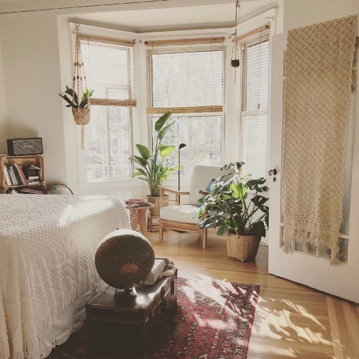 chambre, lumineuse, parquet